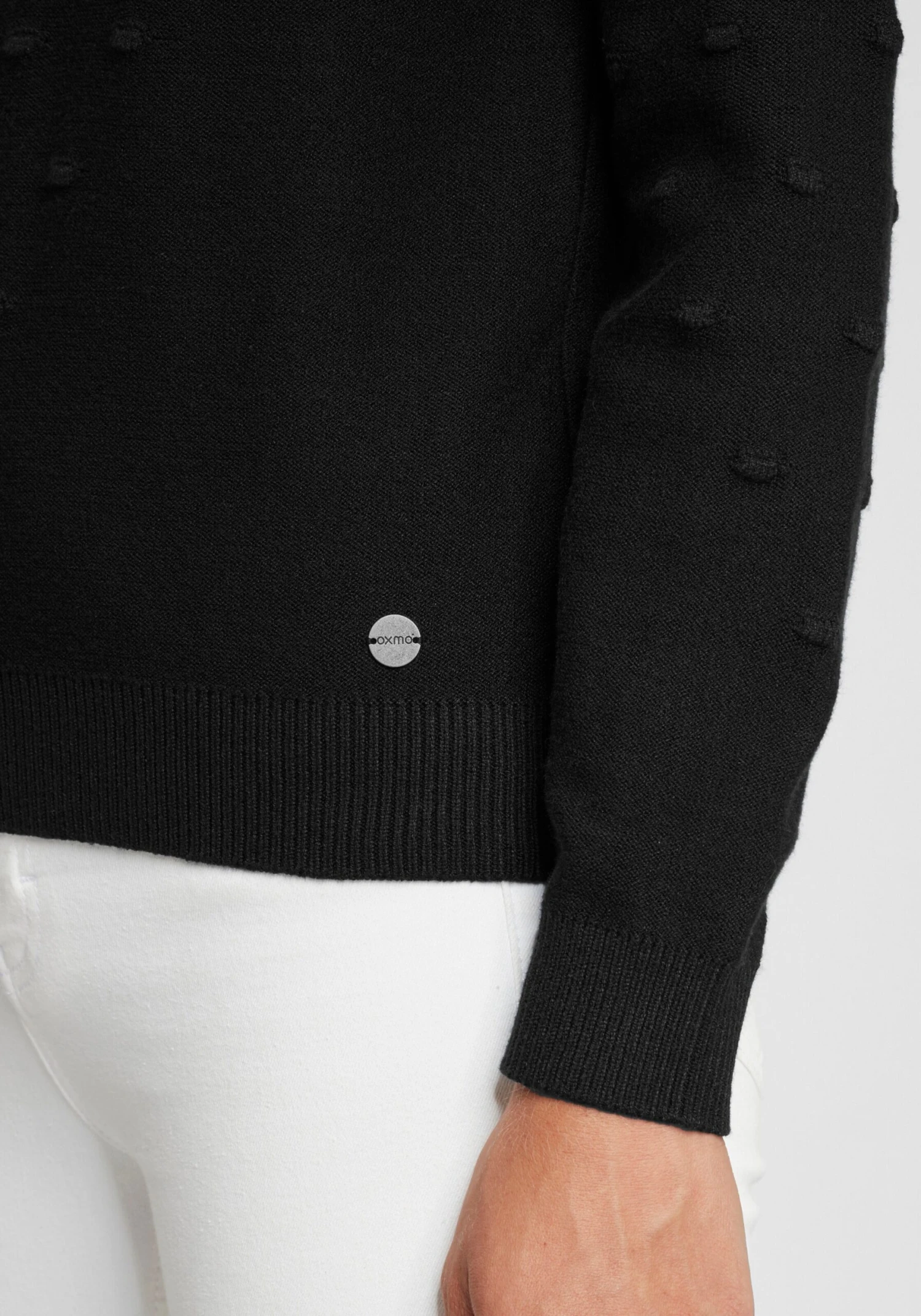 OXMO Fijngebreide Truien Trui Dotta Dames Zwart 6 OXMO Fijngebreide Truien Trui Dotta Dames Zwart - Afbeelding 6