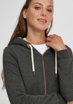 OXMO Sweatvesten Sweatvest Vicky Dames Grijs -Kledinglijn Winkel 07101db5d61e34d02a3db52dc8d78223