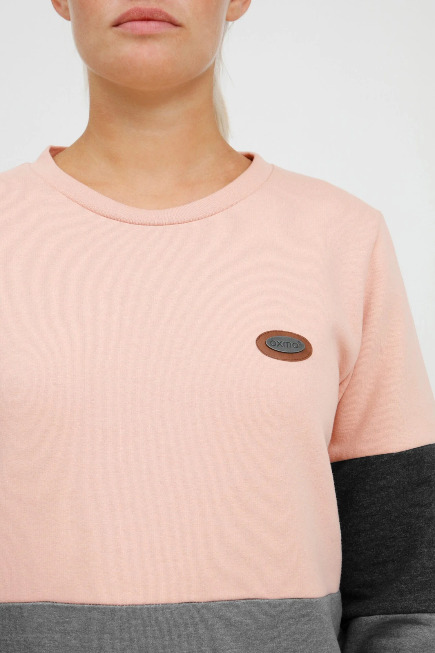 OXMO Sweatshirts Sweatshirt Trine Dames Donkergrijs / Grijs Gemêleerd / Rosa 5 OXMO Sweatshirts Sweatshirt Trine Dames Donkergrijs / Grijs Gemêleerd / Rosa - Afbeelding 5
