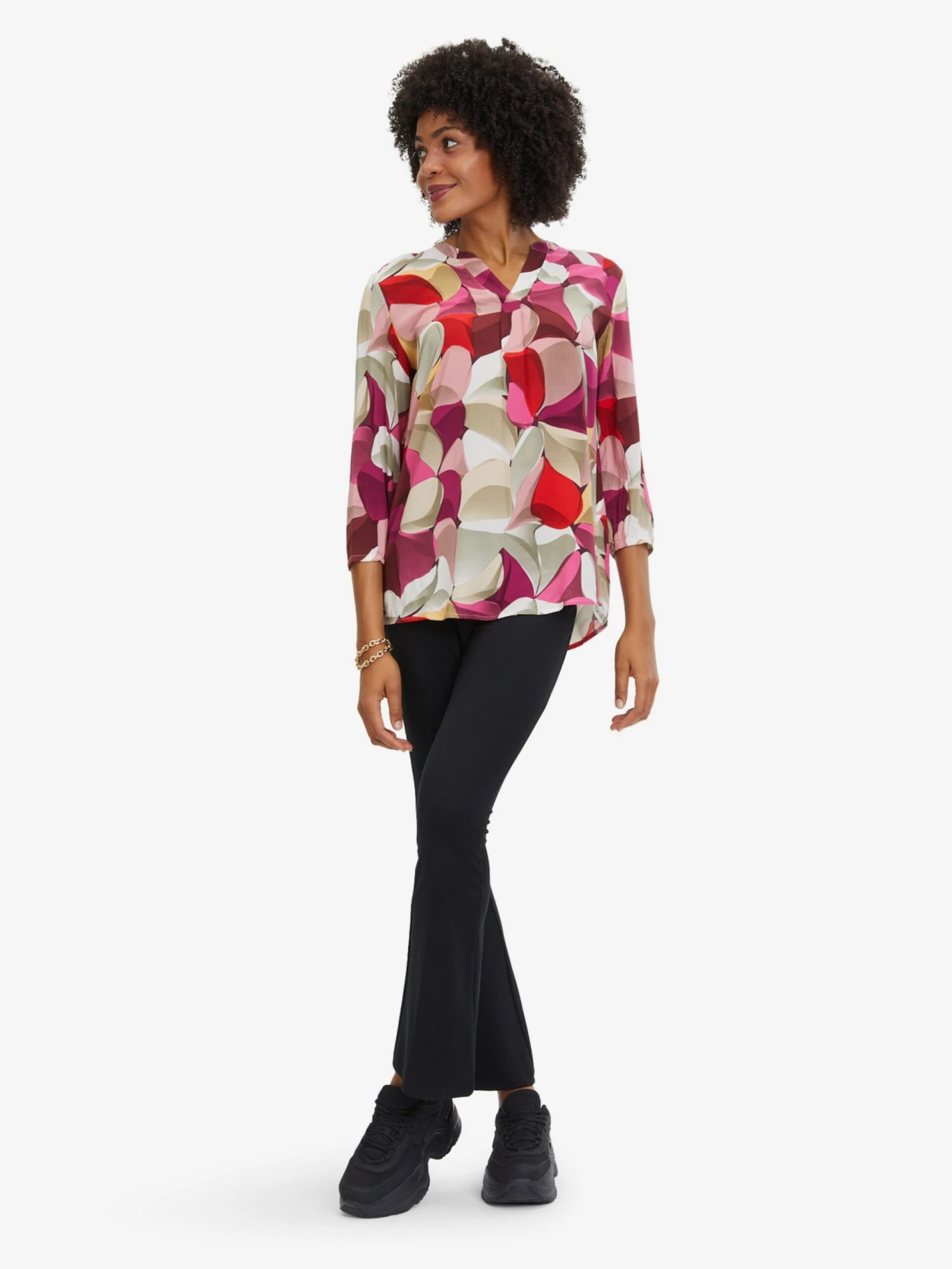 CARTOON Blouses Met Korte Mouw Blouse Dames Fuchsia 5 CARTOON Blouses Met Korte Mouw Blouse Dames Fuchsia - Afbeelding 5
