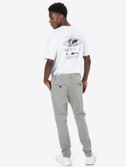 Denim Project Chinos Slimfit Chino Ponte Roma Heren Grijs Gemêleerd -Kledinglijn Winkel 08a347f7efa033c0117805e7c4fec50c