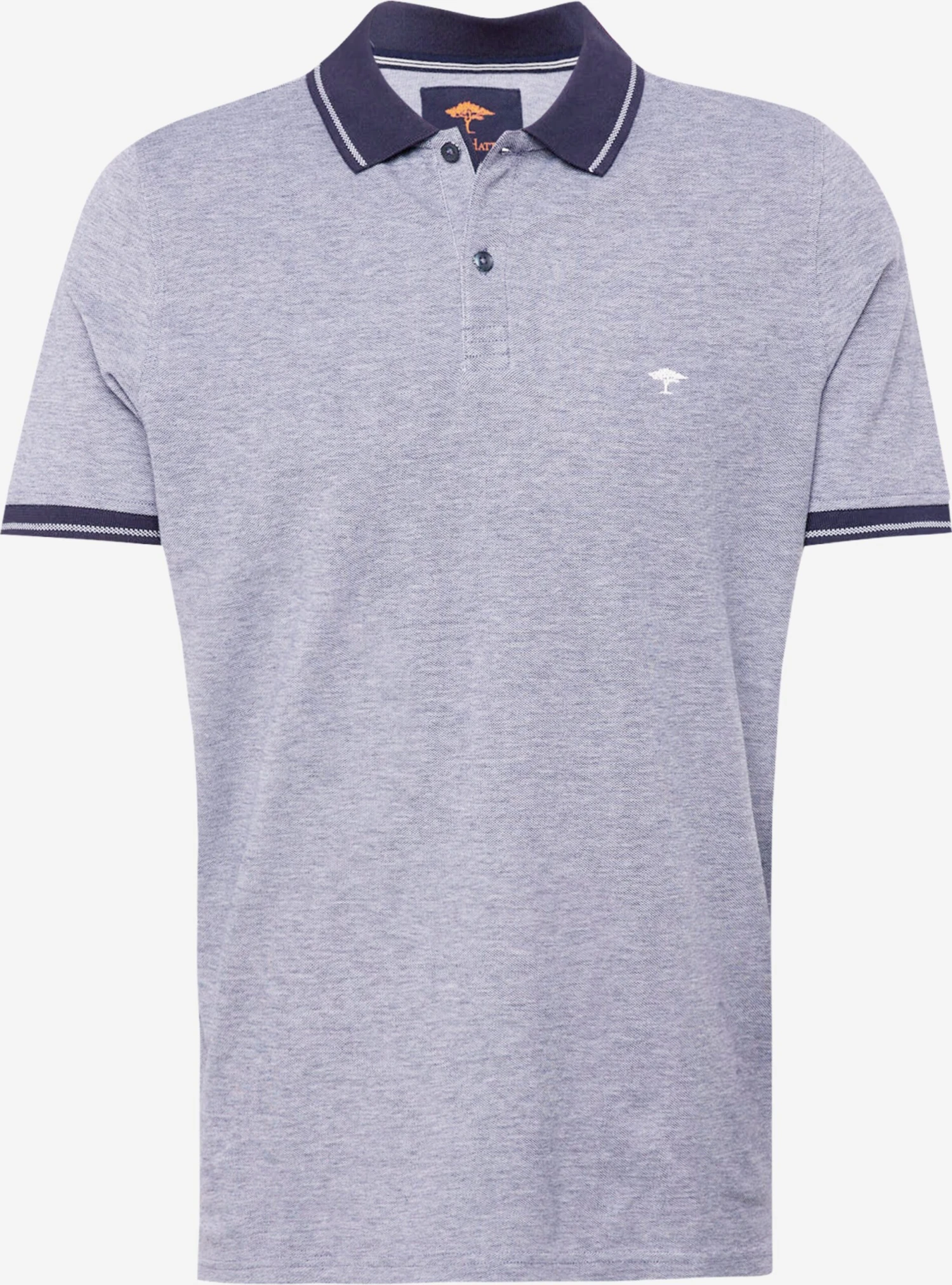 FYNCH-HATTON Polos Shirt Heren Marine / Blauw Gemêleerd 1 FYNCH-HATTON Polos Shirt Heren Marine / Blauw Gemêleerd