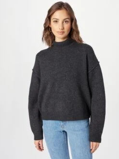 WEEKDAY Basic Truien Trui Norah Dames Donkergrijs -Kledinglijn Winkel 0ed46950346e08eb15c55d727e109fc5