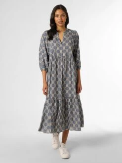 Marie Lund Midi Jurken Jurk Dames Duifblauw