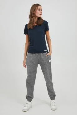 OXMO Sweatpants Loosefit Broek Heldana Dames Grijs Gemêleerd -Kledinglijn Winkel 130cbf5d81dcd8e03297bd9b714f3675