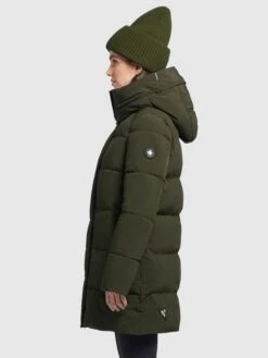 Khujo Korte Mantels Wintermantel Wente Dames Kaki -Kledinglijn Winkel 146de751db3ba2f5b6d87c8275b21456