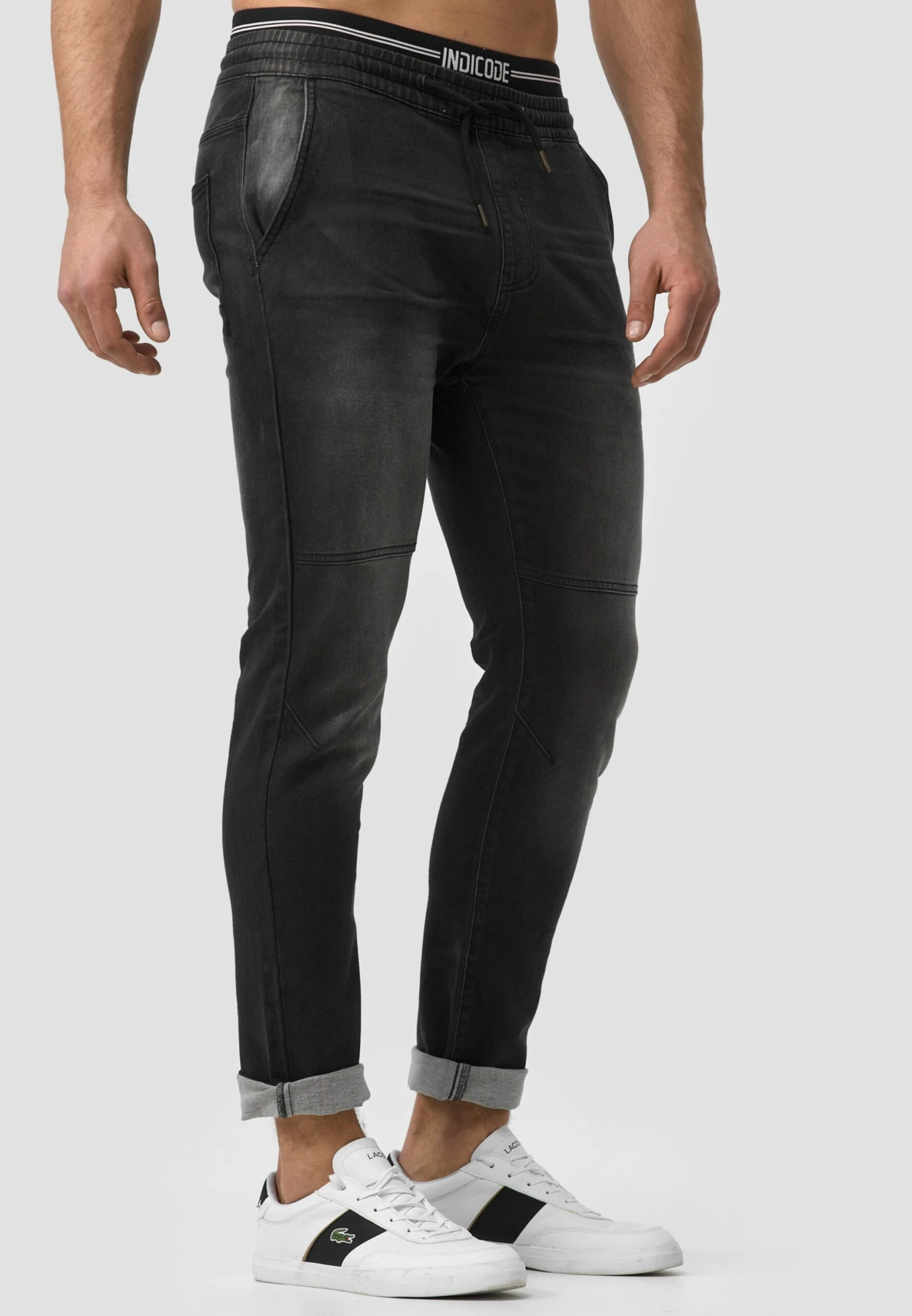 Indicode Jeans Pantalons Slimfit Broek Fabrizio Heren Zwart 3 Indicode Jeans Pantalons Slimfit Broek Fabrizio Heren Zwart - Afbeelding 3