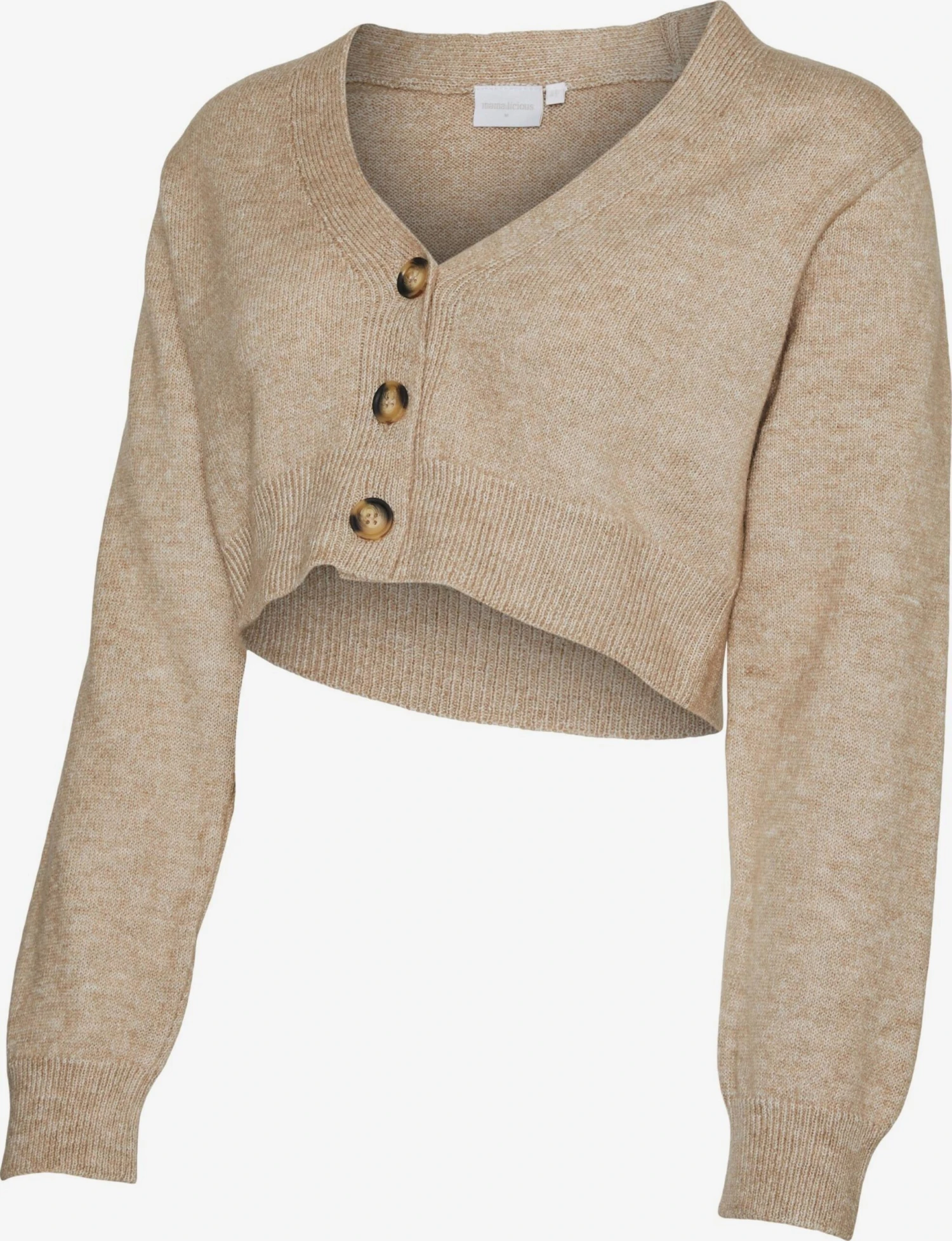 Mamalicious Vesten Gebreid Vest NEW ANNE Dames Beige 1 Mamalicious Vesten Gebreid Vest NEW ANNE Dames Beige