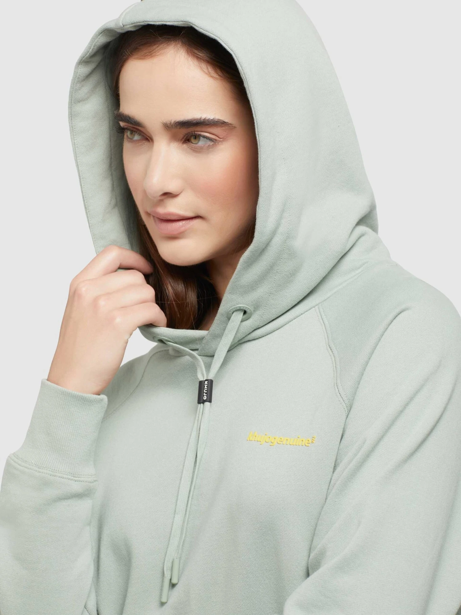 Khujo Hoodies Sweatshirt Odette Dames Mintgroen 7 Khujo Hoodies Sweatshirt Odette Dames Mintgroen - Afbeelding 7