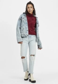 OXMO Fijngebreide Truien Trui Estella Dames Rood -Kledinglijn Winkel 22b68c5133c0c8efbdde2400fd4fb79d