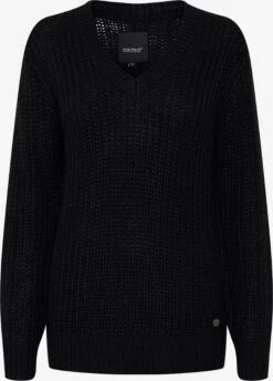 OXMO Basic Truien Trui Lavea Dames Zwart