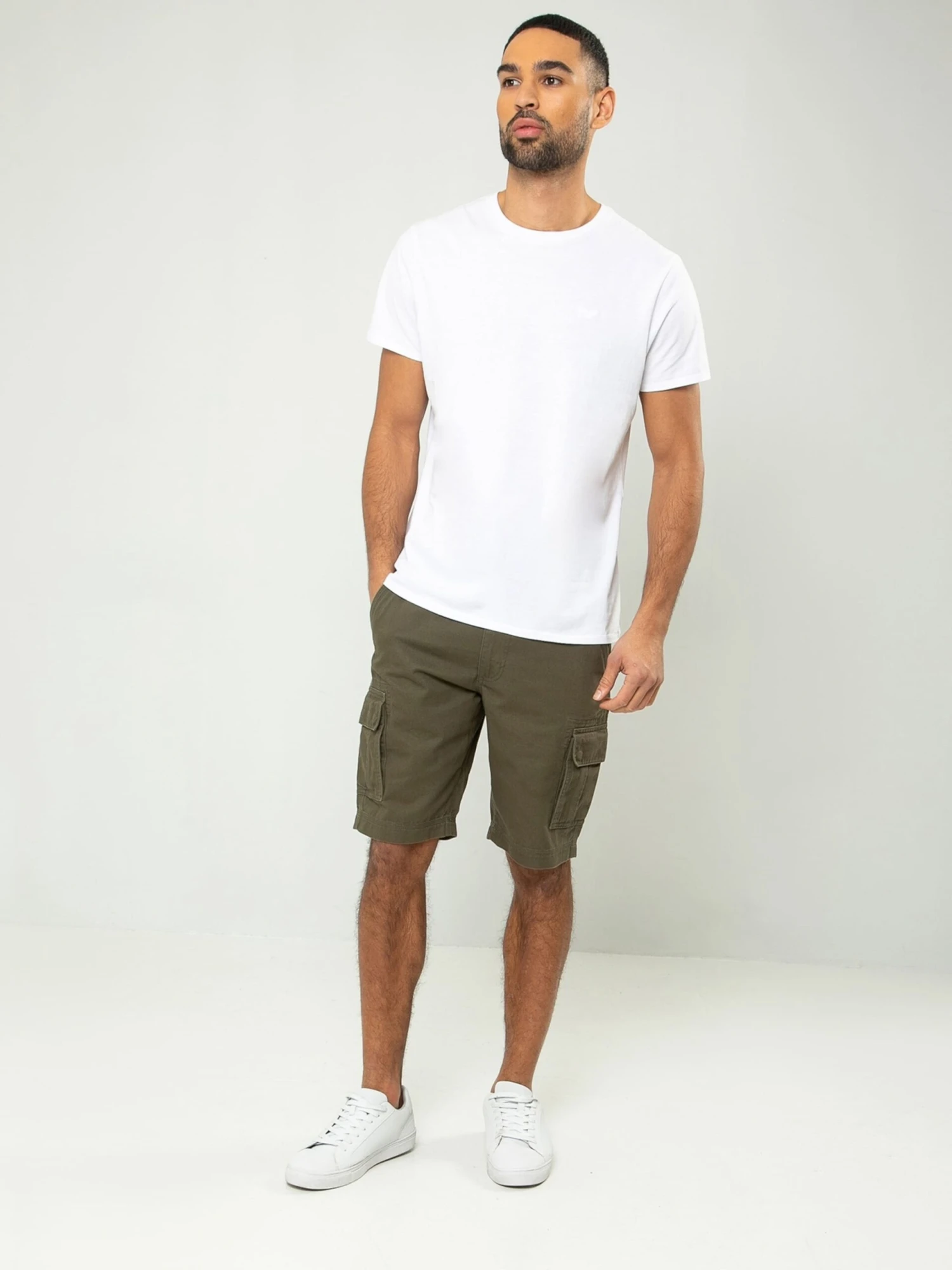 Threadbare Cargo Shorts Regular Cargobroek Bute Heren Kaki 4 Threadbare Cargo Shorts Regular Cargobroek Bute Heren Kaki - Afbeelding 4