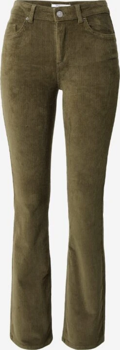 ONLY Ribbroeken Flared Broek Mary Dames Olijfgroen
