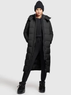 Khujo Wintermantels Wintermantel EMORIA MATT Dames Zwart -Kledinglijn Winkel 31af45779a8c6b374285da9d2bb6223e