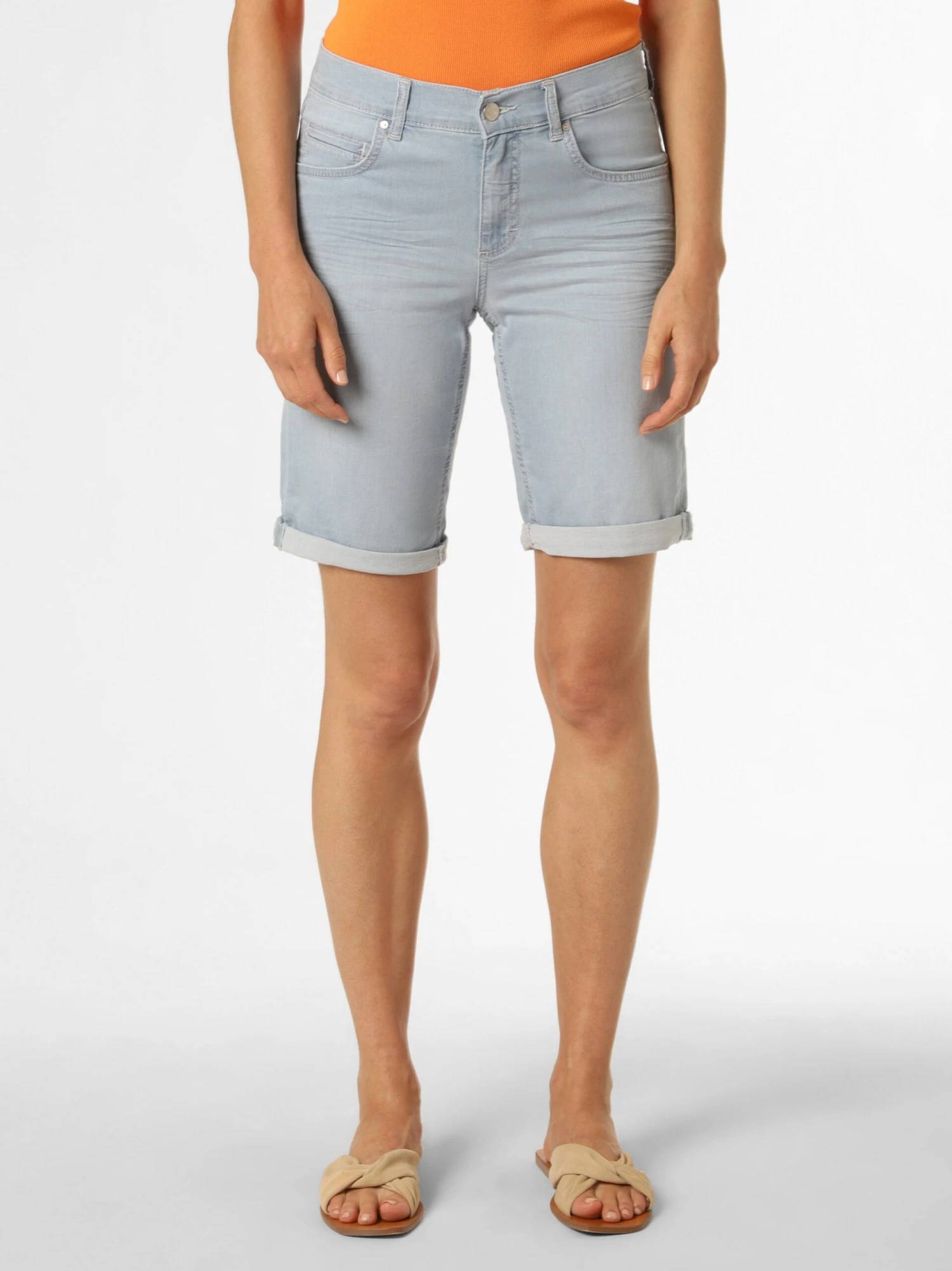 Angels Denim Shorts Regular Jeans Dames Lichtblauw 1 Angels Denim Shorts Regular Jeans Dames Lichtblauw