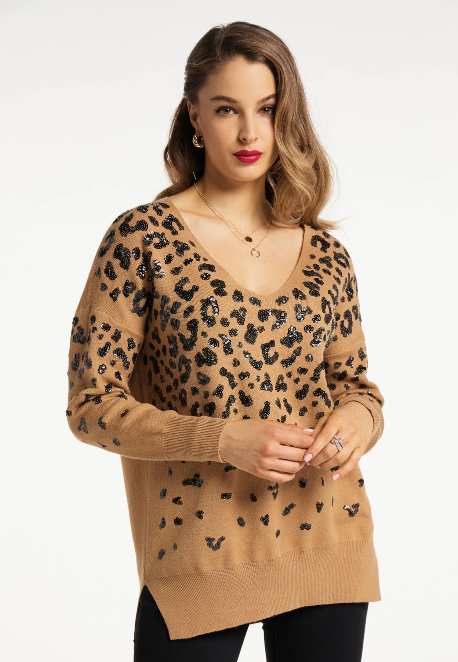 Faina Fijngebreide Truien Regular Trui Dames Camel 2 Faina Fijngebreide Truien Regular Trui Dames Camel - Afbeelding 2