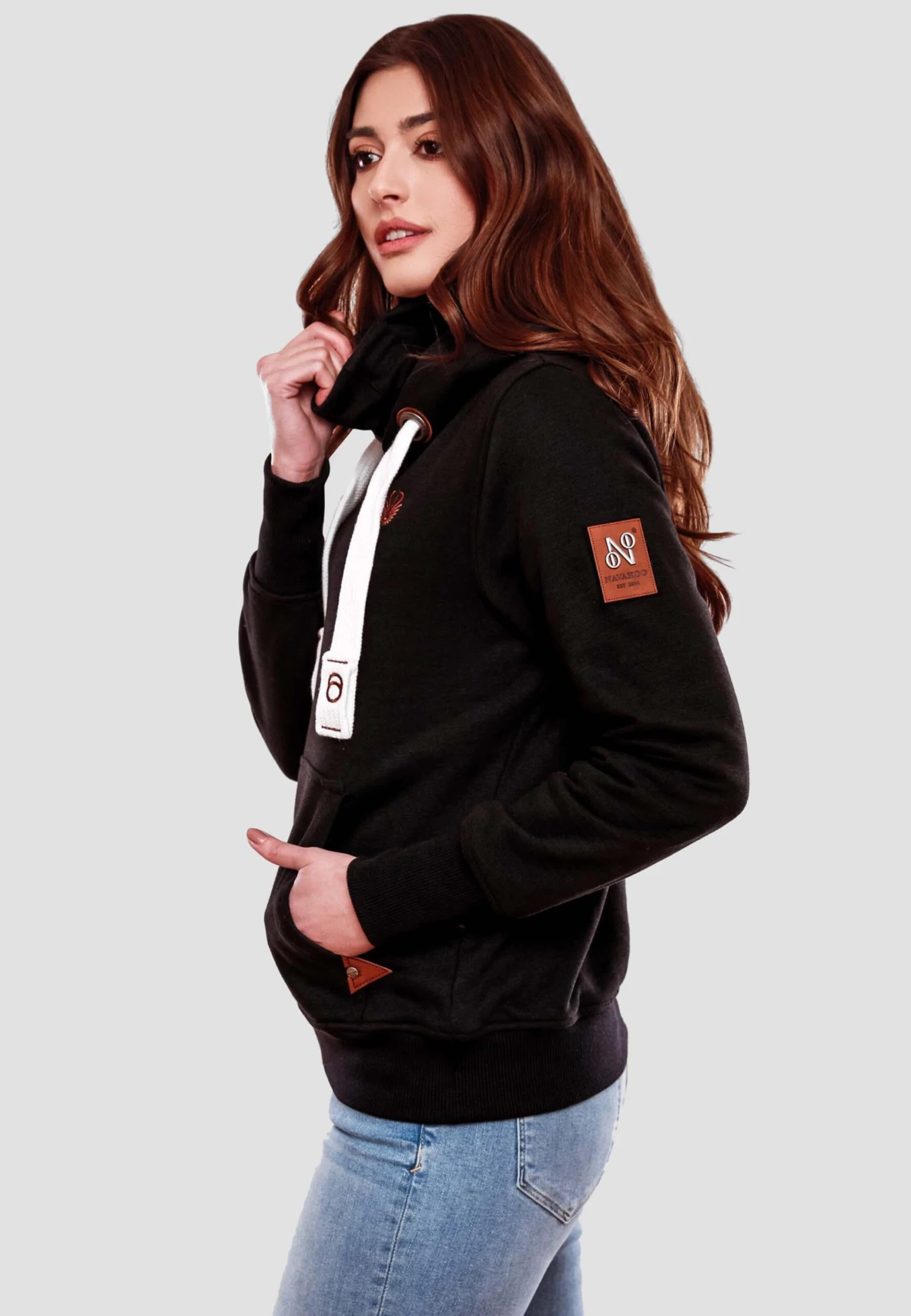 Navahoo Hoodies Sweatshirt Raniaa Dames Zwart 6 Navahoo Hoodies Sweatshirt Raniaa Dames Zwart - Afbeelding 6