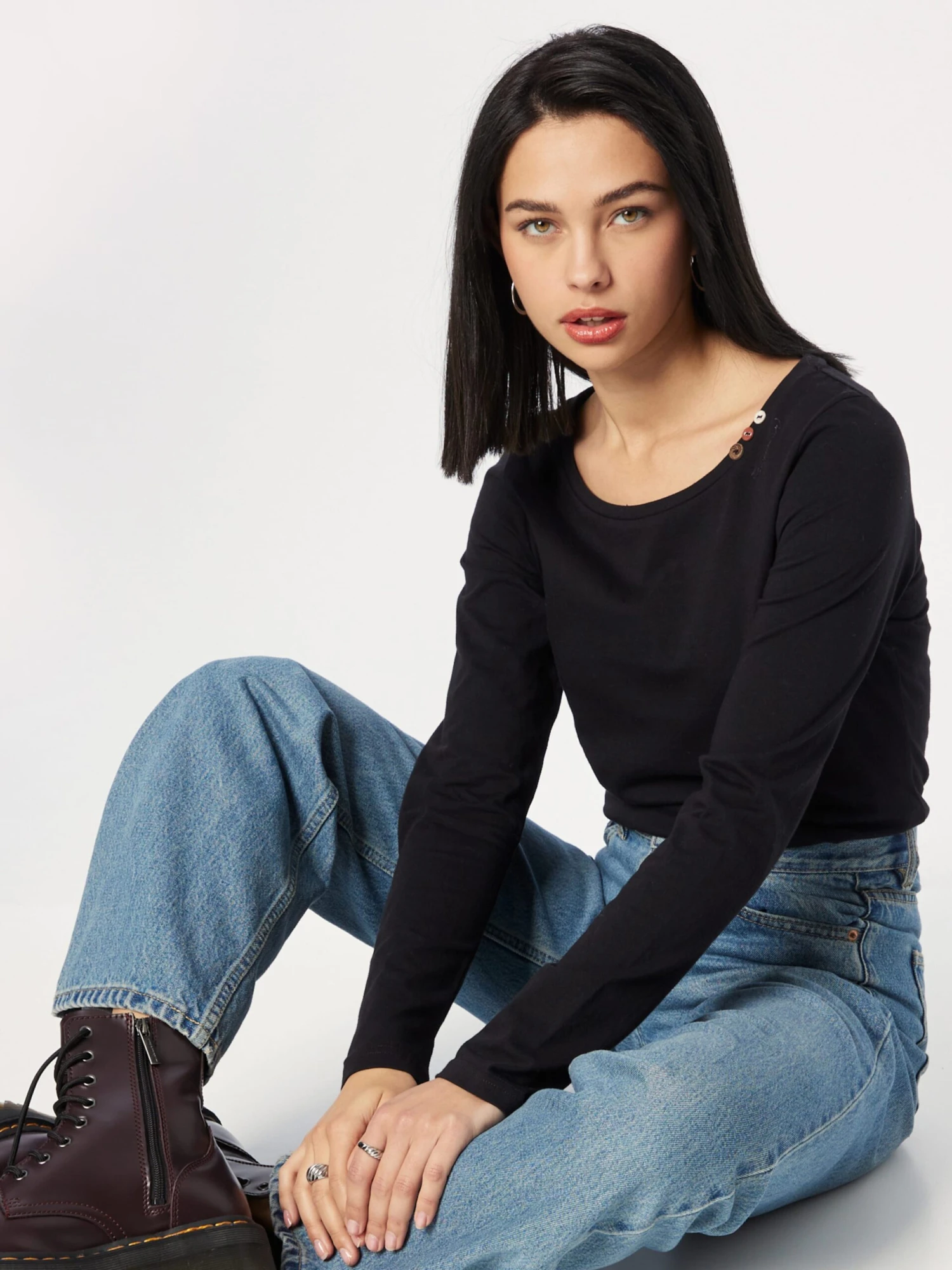 Ragwear Longsleeves Shirt Florah Dames Zwart 3 Ragwear Longsleeves Shirt Florah Dames Zwart - Afbeelding 3