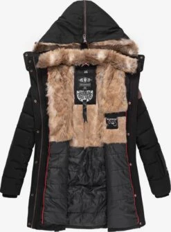 Marikoo Korte Mantels Wintermantel Dames Zwart -Kledinglijn Winkel 3a76ff19317d13bcd2d1c68b52375d7d