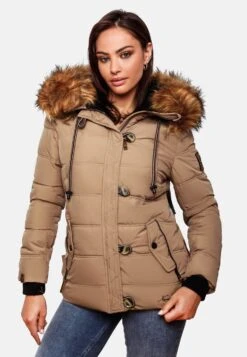 Navahoo Winterjassen Winterjas Zoja Dames Taupe -Kledinglijn Winkel 3e0391309b5dc1cd1aa198bf0db9e9b0