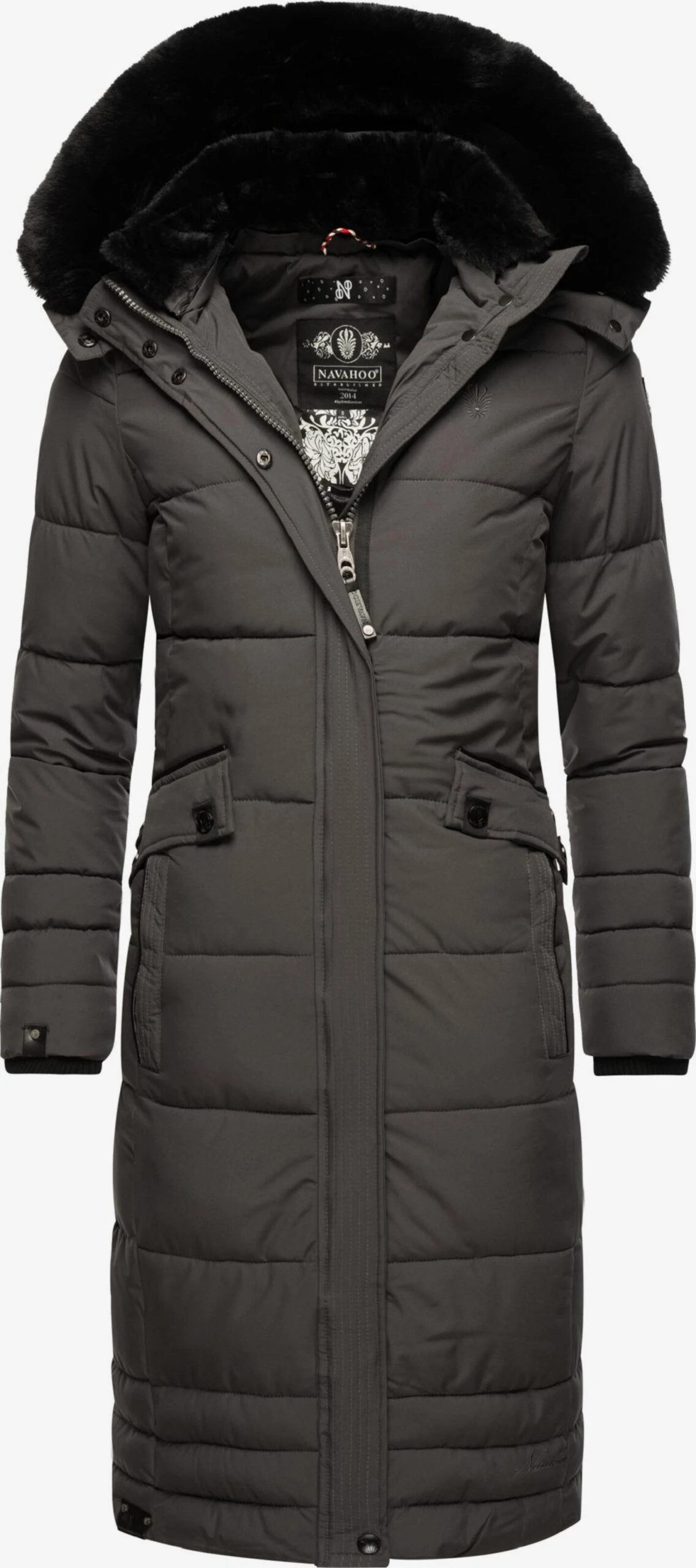 Navahoo Wintermantels Wintermantel Fahmiyaa Dames Antraciet 1 Navahoo Wintermantels Wintermantel Fahmiyaa Dames Antraciet