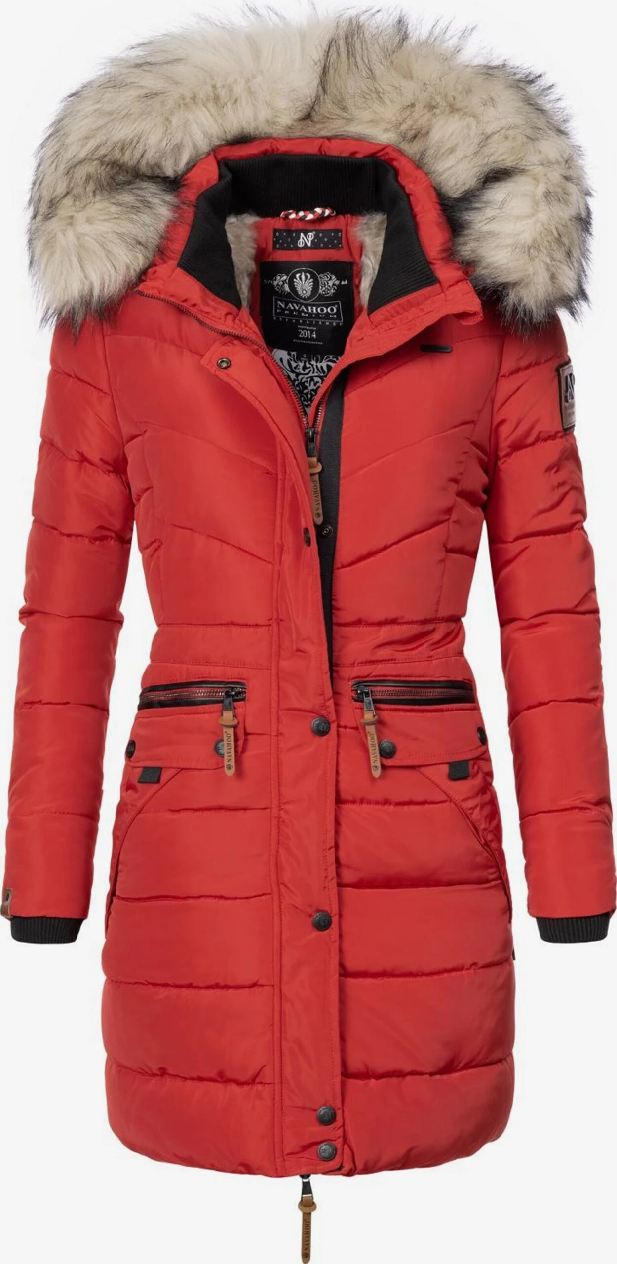 Navahoo Wintermantels Wintermantel Paula Dames Rood 1 Navahoo Wintermantels Wintermantel Paula Dames Rood