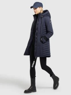 Khujo Winterjassen Winterjas Jerry Dames Navy -Kledinglijn Winkel 4cabfd93d7152a654c968c48fb0a72be