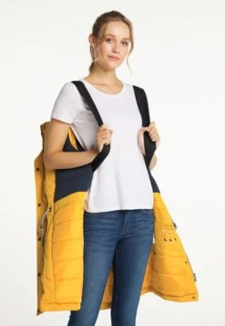 Schmuddelwedda Wintermantels Wintermantel Dames Mosterd -Kledinglijn Winkel 56ce7f2251c407d8af3e2c114e173694