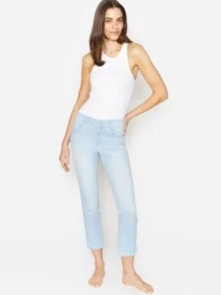 Angels Jeans Slimfit Jeans Cici Crop Slit Dames Lichtblauw -Kledinglijn Winkel 5a74fcb9f082433d3613e8e562068e7d