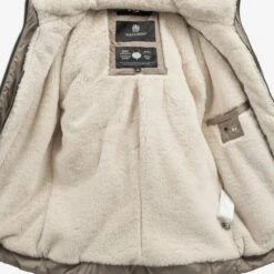 Navahoo Winterjassen Winterjas Megan Dames Beige -Kledinglijn Winkel 5ac9c09a40aab983fa831892936df56e