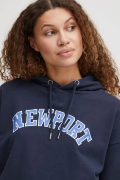 OXMO Hoodies Trui Colisa Dames Blauw -Kledinglijn Winkel 5ce9a4aa58e76b1c5dd391ec7d0c198f