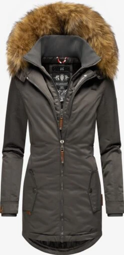 Marikoo Wintermantels Wintermantel Sanakoo Dames Donkergrijs -Kledinglijn Winkel 64ba06f3b9a96b0268f4b53ed9e87baf