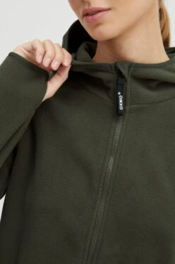 OXMO Outdoor Jassen Fleece Jas FINJA Dames Donkergroen -Kledinglijn Winkel 67210a1c23f23382a84d7ac96628f9d6