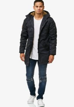 Indicode Jeans Parkas Winterparka Bardsley Heren Navy -Kledinglijn Winkel 68f9385c32016203e0d64fca91885b56