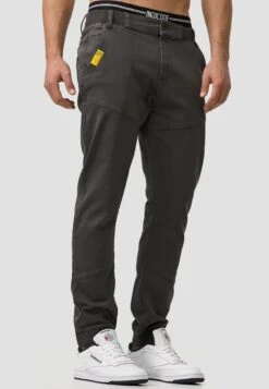Indicode Jeans Pantalons Tapered Broek Zannes Heren Grijs -Kledinglijn Winkel 6aea61894d5a9b2e35262eb376e94b1a