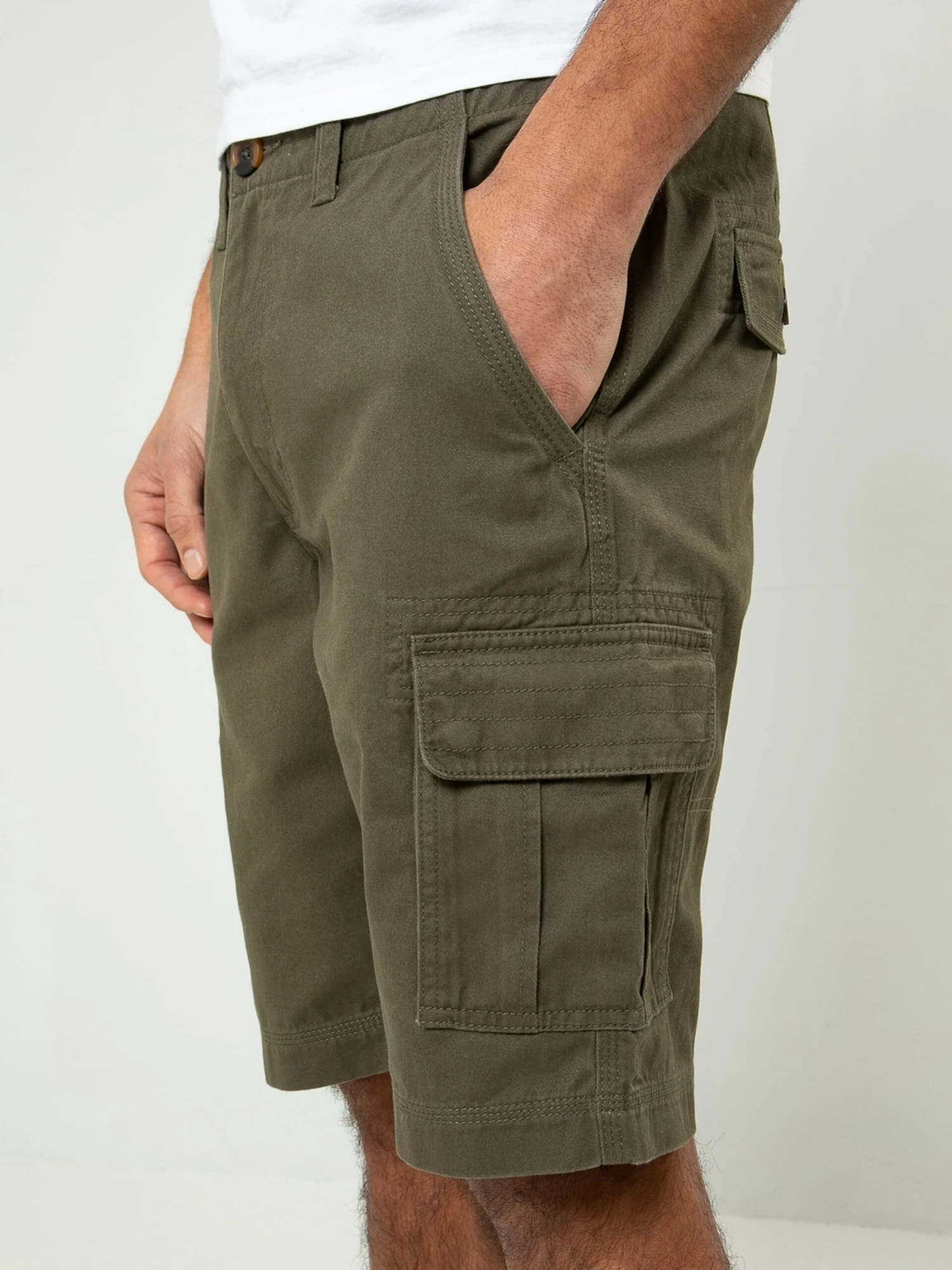 Threadbare Cargo Shorts Regular Cargobroek Bute Heren Kaki 5 Threadbare Cargo Shorts Regular Cargobroek Bute Heren Kaki - Afbeelding 5