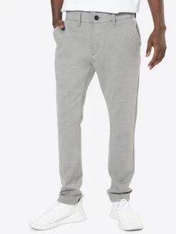 Denim Project Chinos Slimfit Chino Ponte Roma Heren Grijs Gemêleerd -Kledinglijn Winkel 6df682a0da8faec35d43687ed589398b