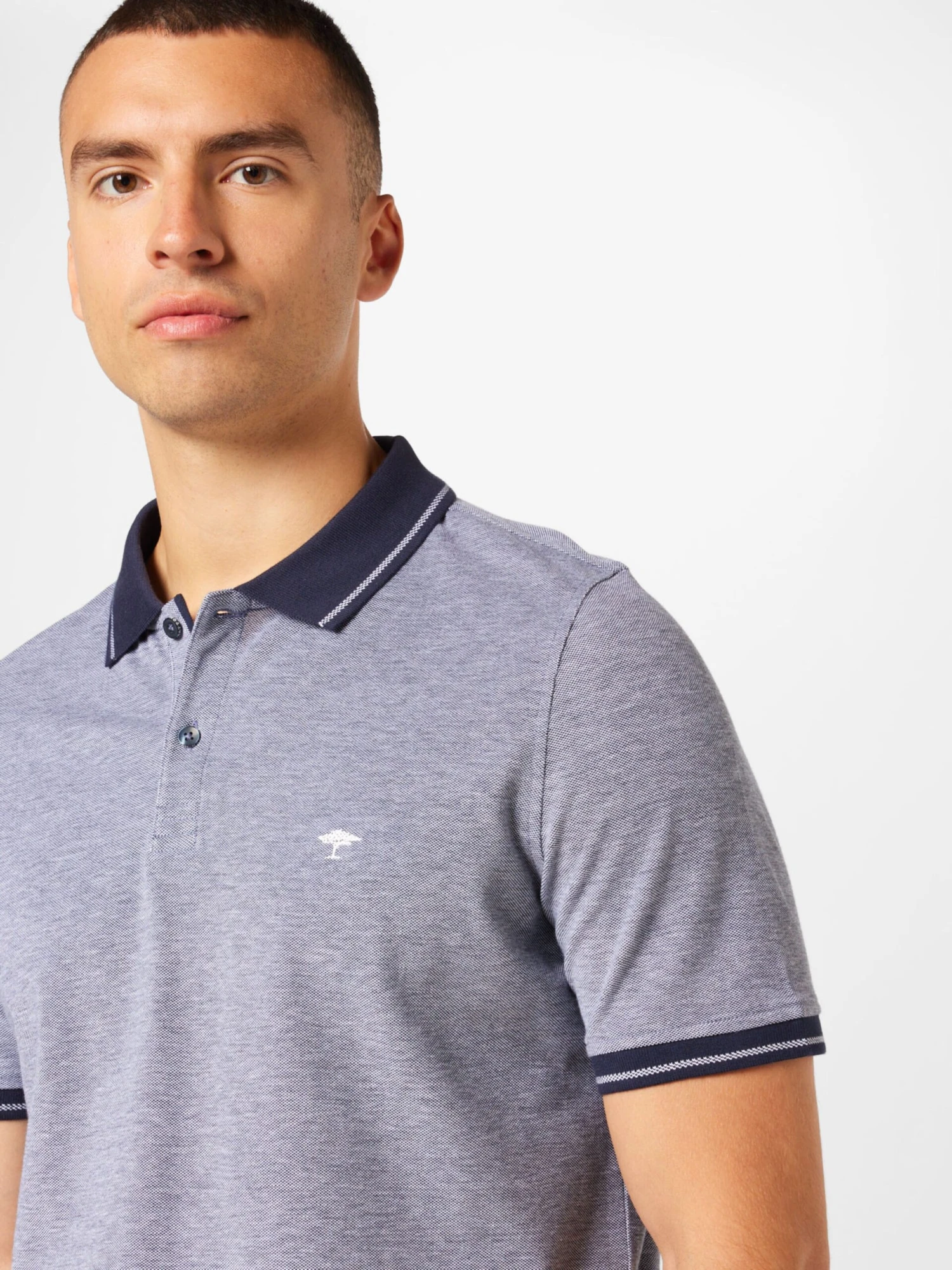 FYNCH-HATTON Polos Shirt Heren Marine / Blauw Gemêleerd 5 FYNCH-HATTON Polos Shirt Heren Marine / Blauw Gemêleerd - Afbeelding 5