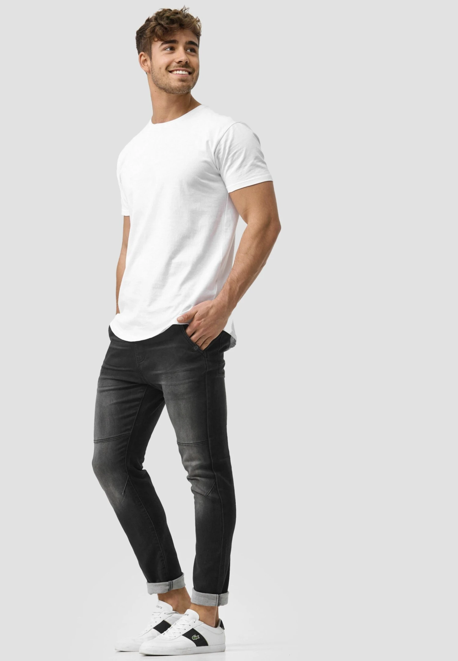 Indicode Jeans Pantalons Slimfit Broek Fabrizio Heren Zwart 4 Indicode Jeans Pantalons Slimfit Broek Fabrizio Heren Zwart - Afbeelding 4