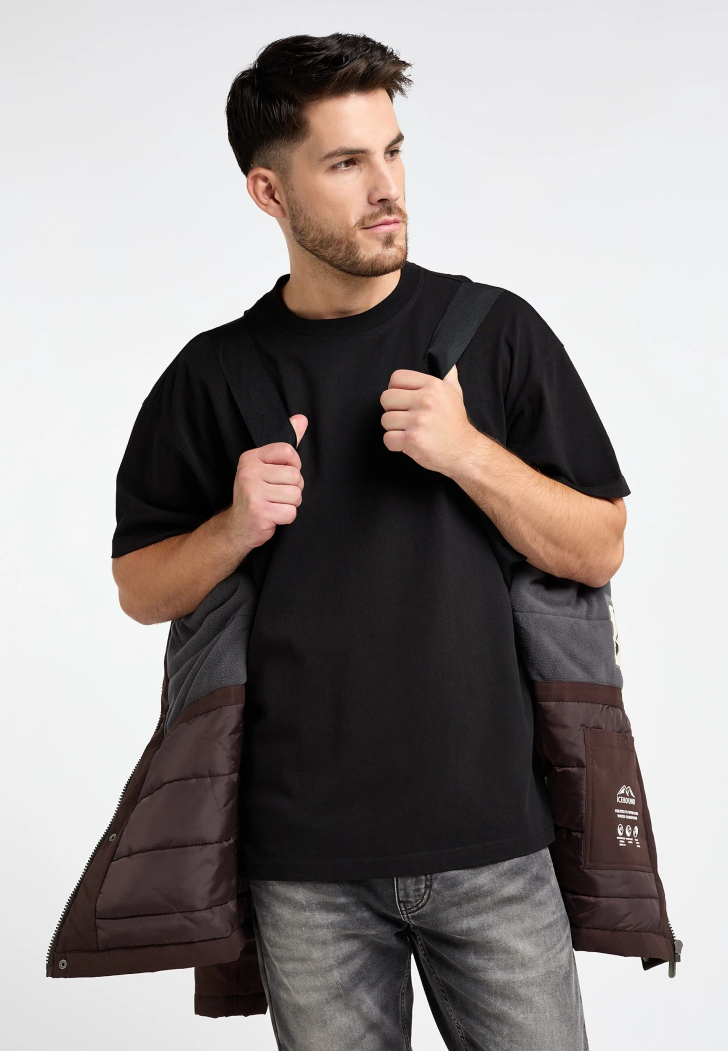 ICEBOUND Outdoor Jassen Functionele Jas Heren Donkerbruin 3 ICEBOUND Outdoor Jassen Functionele Jas Heren Donkerbruin - Afbeelding 3