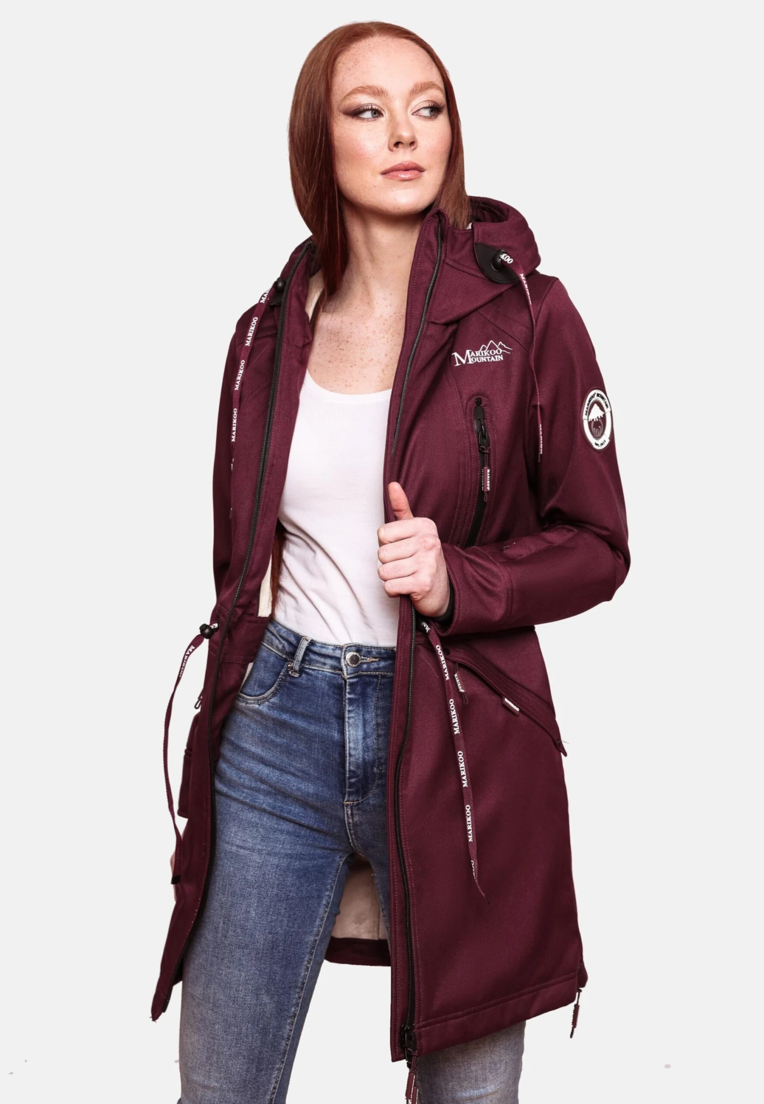 Marikoo Parkas Tussenparka Dames Bordeaux 8 Marikoo Parkas Tussenparka Dames Bordeaux - Afbeelding 8