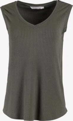 HELMIDGE Mouwloze Shirts Top Dames Groen