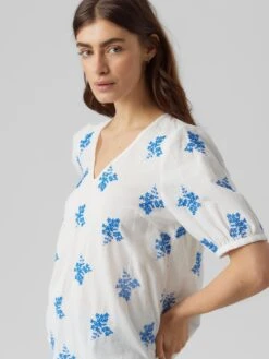 Vero Moda Blouses Met Korte Mouw Blouse Ursula Dames Wit -Kledinglijn Winkel 76a00989ce8c3513db822bb4465e4b59