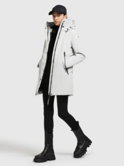 Khujo Winterjassen Winterjas Viona 3 Dames Lichtgrijs -Kledinglijn Winkel 7872598079e16a635fa2fec08ae3a596