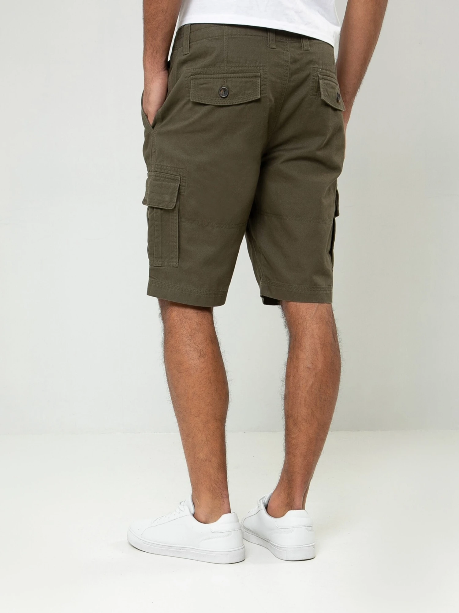 Threadbare Cargo Shorts Regular Cargobroek Bute Heren Kaki 3 Threadbare Cargo Shorts Regular Cargobroek Bute Heren Kaki - Afbeelding 3