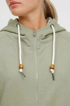 OXMO Sweatvesten Sweatvest ULLA Dames Groen -Kledinglijn Winkel 790c2b82cf2762eee9b1b39ecb866675