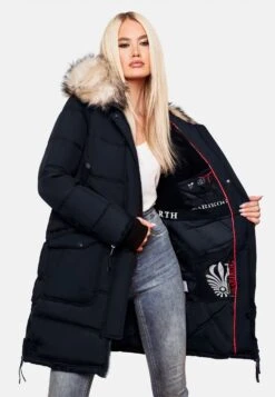 Marikoo Wintermantels Wintermantel Chaskaa Dames Navy -Kledinglijn Winkel 79a4653fb43ded0476db9b2860d737ef