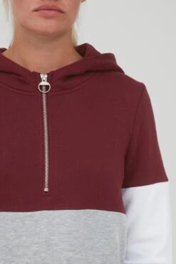 OXMO Hoodies Sweatshirt Omara Dames Grijs Gemêleerd / Wijnrood 10 OXMO Hoodies Sweatshirt Omara Dames Grijs Gemêleerd / Wijnrood -Kledinglijn Winkel 7ae006b3c30109077114eba7f6db3237