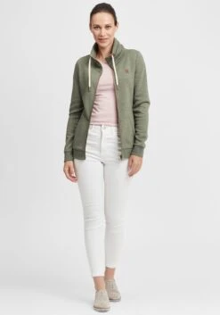 OXMO Sweatvesten Sweatvest Vicky Dames Groen -Kledinglijn Winkel 80faccbfe48cc76b007603a67df83e7e