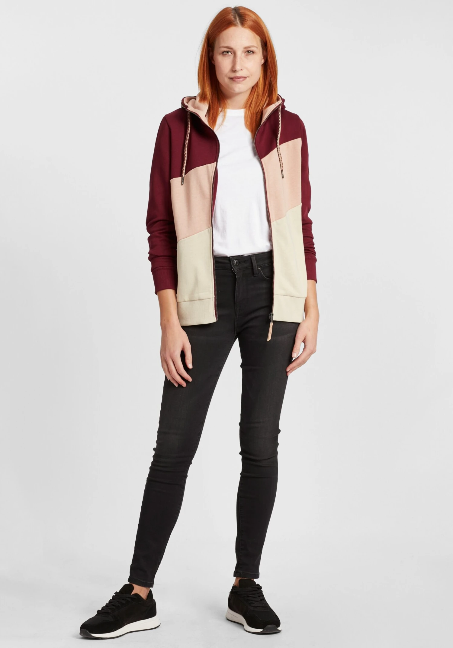 OXMO Sweatvesten Sweatvest Aggi Dames Rood 3 OXMO Sweatvesten Sweatvest Aggi Dames Rood - Afbeelding 3